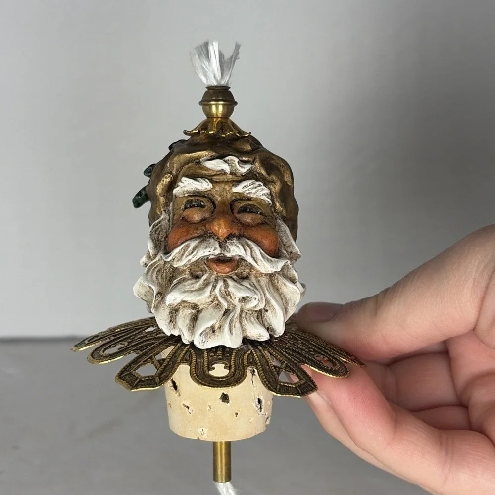 Rare Vintage 2004 RJR Christmas Floating Wick Oil Lamp Santa‎ Red
